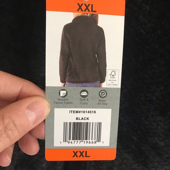 Women’s XXL Free2b braided butter piled zip up jacket. New with tags. - Picture 6 of 6